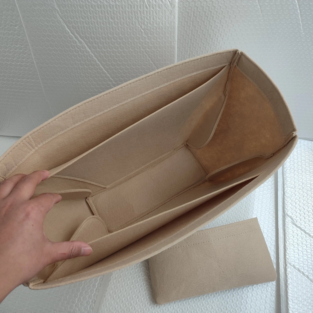 Organisateur De Sac à Main 28x18x11cm - Multi-Compartiments Avec Fermeture Éclair - Pour Sac Fourre-Tout, Voyage