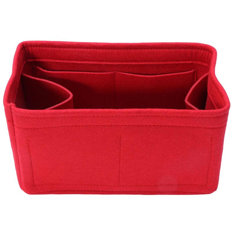organisateur de sac en feutrine rouge