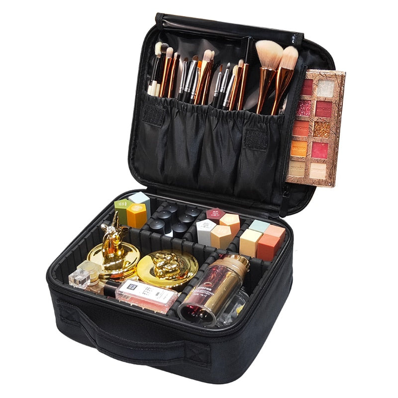 Organisateur de maquillage dur - compartiment ajustable