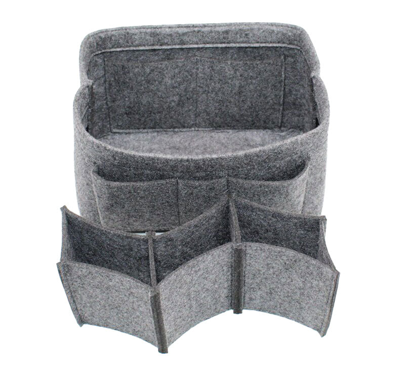 organisateur de sac à main gris