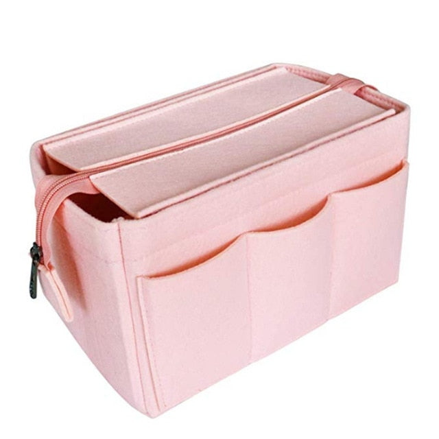 organisateur de sac à main rose clair