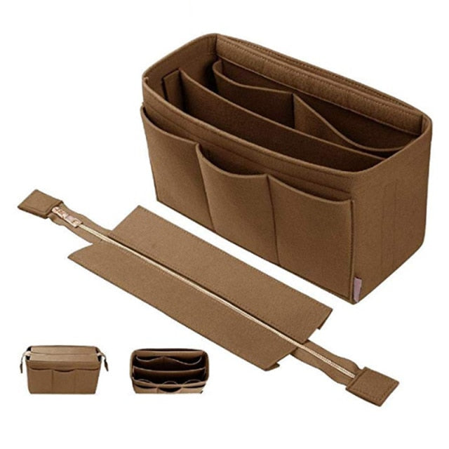 organisateur de sac à main marron