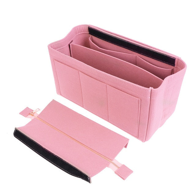 organisateur de sac à main rose