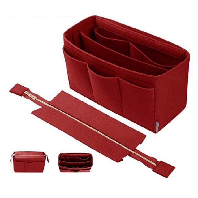 organisateur de sac à main bordeau