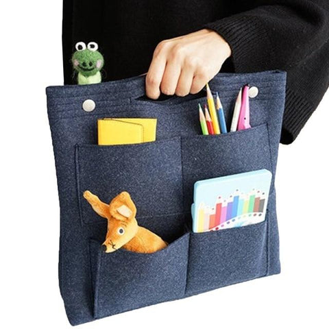 Organisateur De Sac à Main En Feutre Tonsunul – Compartiments Multiples, Anti-Chaos, Cadeau Parfait Pour Femmes (Bleu Foncé, Taille L)