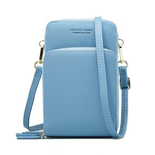 Sac Bandoulière Mini Mini Sac Bandoulière Nylon LaRechor - Sac Téléphone Portable 3 Compartiments | Pattern Fleurs Petit Sac Bandoulière