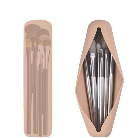 Lot 2 Supports Séchage Pinceaux Maquillage Silicone – Ventouse Murale, Rangement Brosses & Brosses à Dents